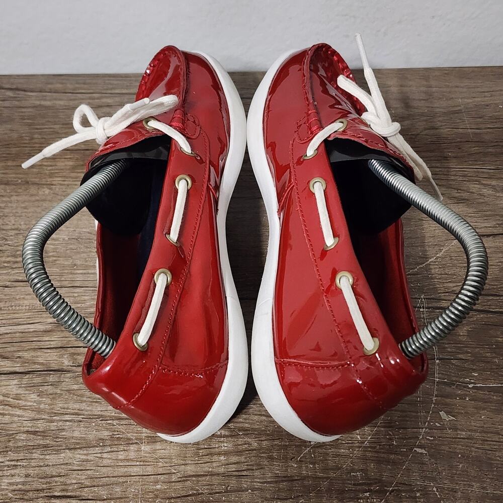 Cole Haan Nantucket Camp Women's Slip-On Moc Boat Shoes Size 8.5 Red - Picture 5 of 9